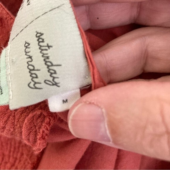 Saturday Sunday Women’s Anthropologie Aurelia Long Sleeve Criss Cross Top Size M - Picture 9 of 9